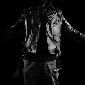 Straight To Hell Vegan Commando Faux Leather Jacket- Size 42(M)